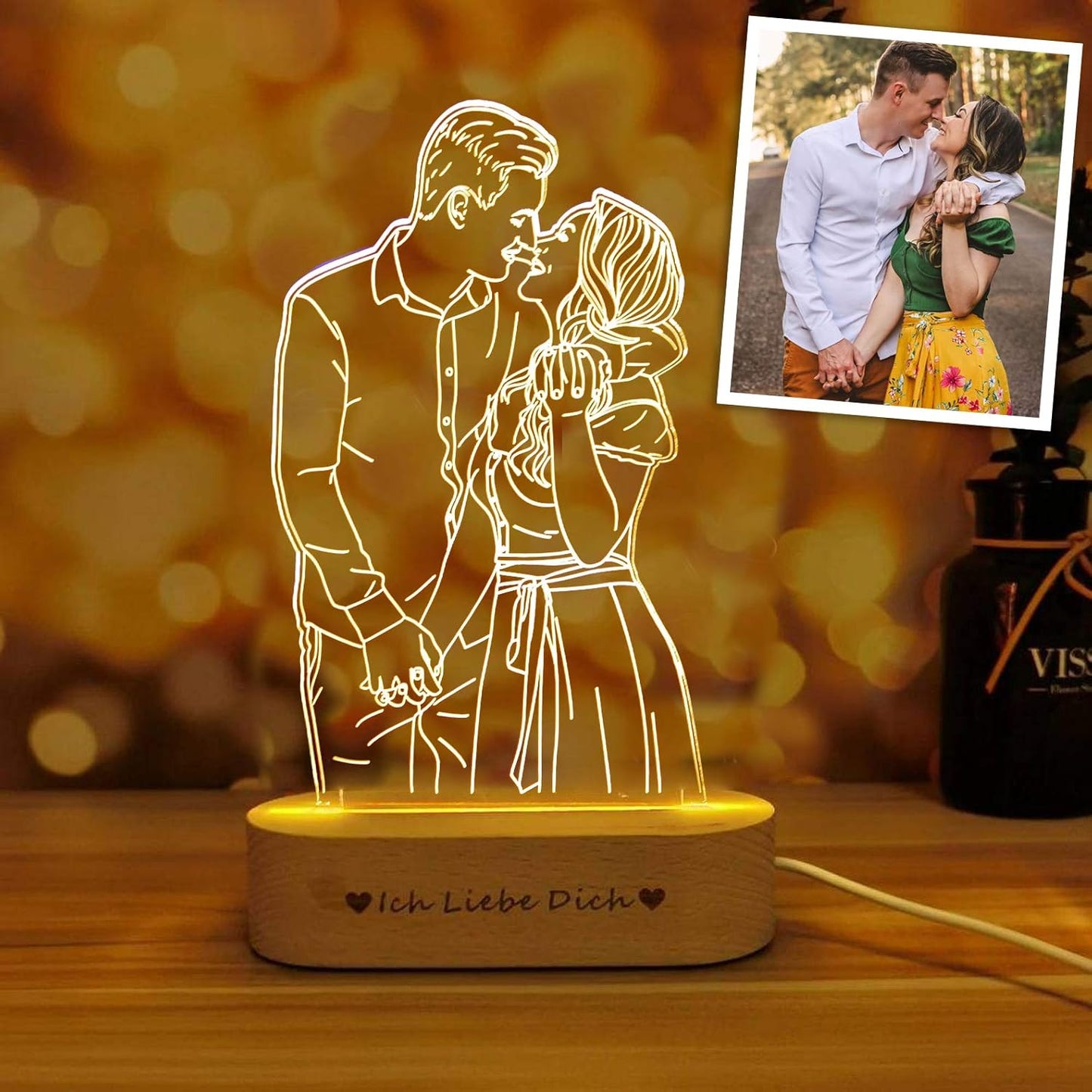 Personalisierte 3D FotoLampe™ – Dein Bild, dein Licht