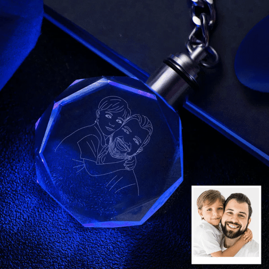 Personalisierter LED-Kristall-Schlüsselanhänger