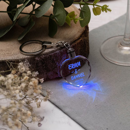 Personalisierter LED-Kristall-Schlüsselanhänger
