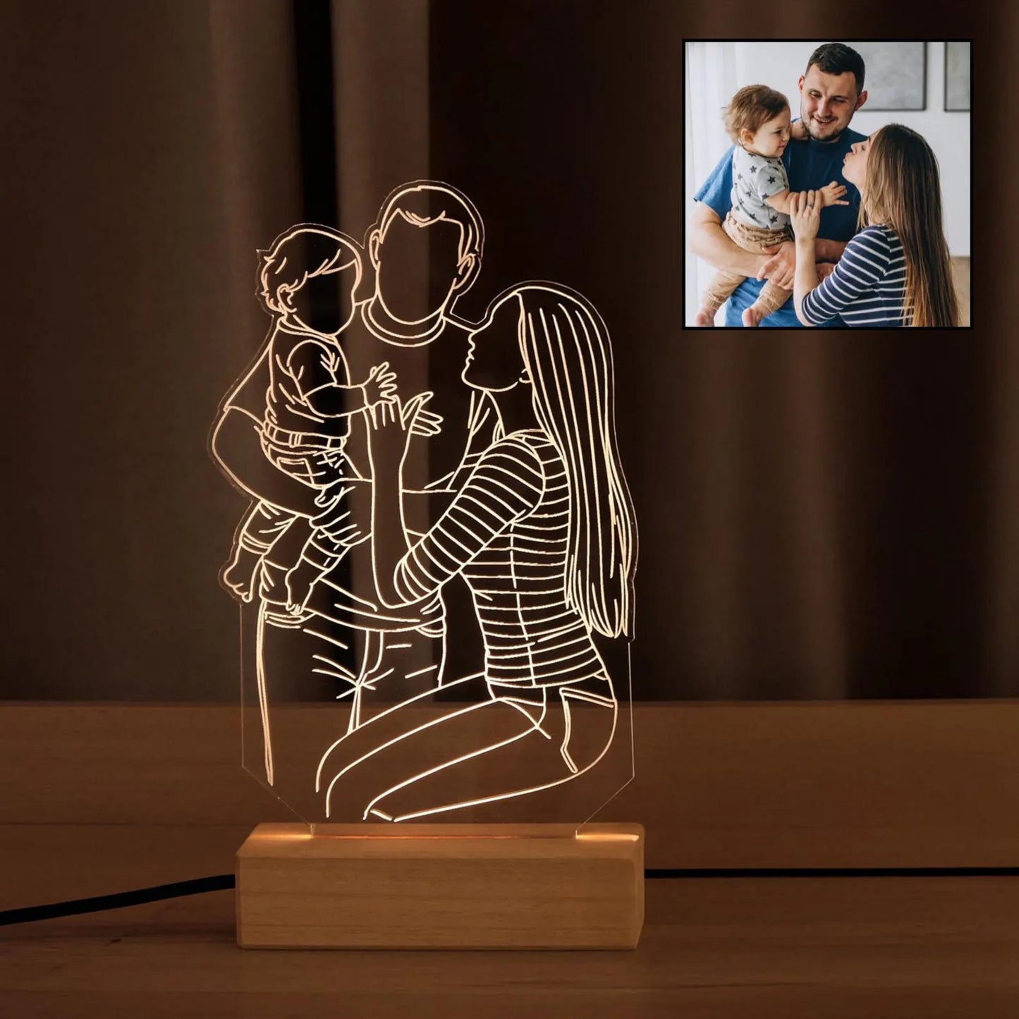 Personalisierte 3D FotoLampe™ – Dein Bild, dein Licht